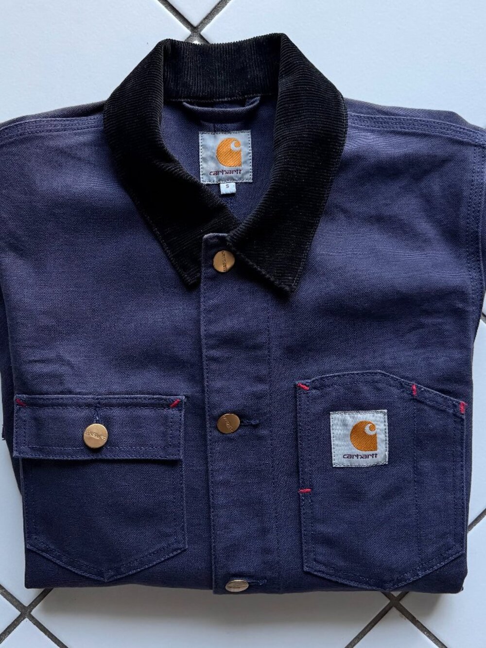 Rare Carhartt WIP navy/purple State Coat (pre-Michigan model)